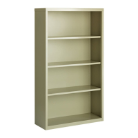 Hirsh 60" H 4-Shelf Steel Bookcase (Shown in Putty)