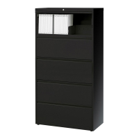 Mayline 5-Drawer 36" Wide Lateral File Cabinet, Letter & Legal