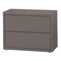 Mayline 2-Drawer 36" Wide Lateral File Cabinet, Letter & Legal (Shown in Medium Tone)