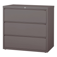 Mayline 3-Drawer 36" Wide Lateral File Cabinet, Letter & Legal (Shown in Medium Tone)