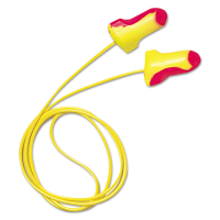 Howard Leight LL-30 Laser Lite Single-Use Earplugs, Corded, 32NRR, Magenta/Yellow, 100/Pairs