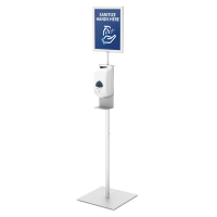 Testrite Automatic Touchless Hand Sanitizer Dispenser Stand with Sign Frame