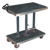Vestil Hydraulic Partially Stainless Steel Post Table 1000 lb Load 20" X 36"