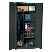 Hallowell DuraTough Classic Series 24" D x 78" H Heavy-Duty Combination Storage Cabinets, Assembled, Charcoal