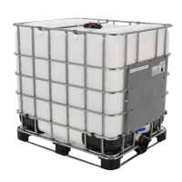 Vestil 275 Gal Capacity UN Rated HDP Intermediate Bulk Container with Wire Frame