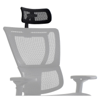 Eurotech Headrest for iOO Executive Office Chair (Shown in Black)