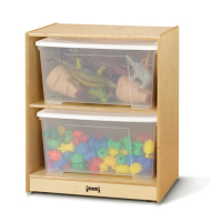 Jonti-Craft Single Jumbo Tote Classroom Storage with Clear Totes & Lids (example of use)