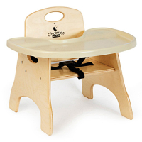 Jonti-Craft Chairries Toddler & Pre-School Birch Wood Stacking Chair with Plastic Tray