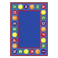 Joy Carpets Alphabet Spots Classroom Rug, Primary