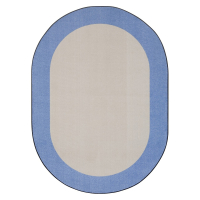 Joy Carpets Easy Going Classroom Rug, Light Blue (Shown in Oval)