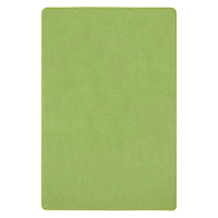 Joy Carpets Just Kidding 4' x 6' Rectangle Solid Color Classroom Rug, Lime Green