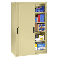 Tennsco 48" W x 78" H Jumbo Storage Cabinets, Sliding Door, Assembled