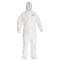 KleenGuard A40 Elastic-Cuff and Ankles Hooded Coveralls, White, 2X-Large, 25/Pack
