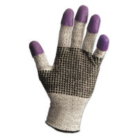 Jackson Safety G60 Purple Nitrile Gloves, Medium/Size 8, Black/White, 12/Pairs