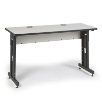 Kendall Howard 60" W x 24" D Height Adjustable Training Table (Shown in Grey)
