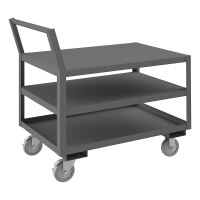 Durham Steel 3-Shelf 1200 lb Load Low Deck Stock Carts