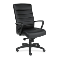 Eurotech Manchester LE150 Bonded Leather High-Back Office Chair (Shown in Black)