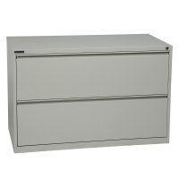 Office Star 2-Drawer 42" W Lateral File Cabinet, Letter & Legal (Shown in Light Grey)