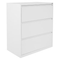 Office Star 3-Drawer 36" W Lateral File Cabinet, Letter & Legal (Shown in White)