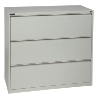 Office Star 3-Drawer 42" W Lateral File Cabinet, Letter & Legal