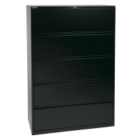 Office Star 5-Drawer 42" W Lateral File Cabinet, Letter & Legal