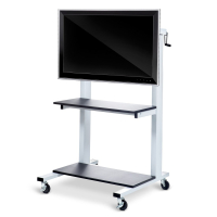 Luxor Height Adjustable Flat Panel TV & Monitor AV Mobile Cart
