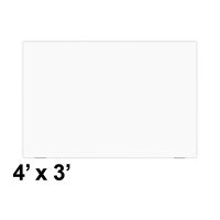 Luxor 4' x 3' Magnetic Glass Whiteboard
