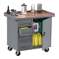 Tennsco Laminate Top Mobile Workbenches with Storage 1000 lbs Capacity