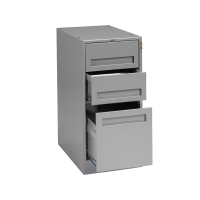 Tennsco Modular Cabinets for Modular Workbenches - MD3-1524 shown in Medium Grey