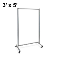 Luxor Painted Steel 3' x 5' Mobile Divider Reversible