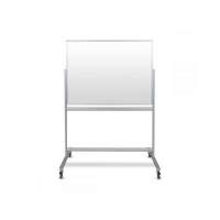 Luxor 4 x 3 Glass Magnetic Mobile Reversible Whiteboard