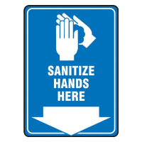 Accuform 10" x 7" Sanitize Hands Here Safety Posters