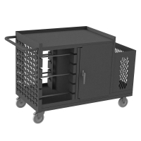 Durham Steel Heavy-Duty Maintenance Cart with Wire Spool and Cabinet 1200 lb Load