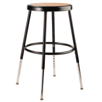 NPS 19" - 27" Height Adjustable Science Lab Stool Shown in Black