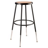 NPS 25" - 33" Height Adjustable Science Lab Stool Shown in Black