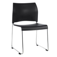 NPS 8800 Series Plastic Stacking Guest Chair (Shown In Black)