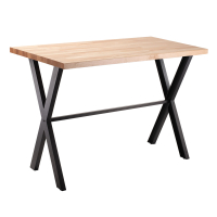NPS 30" W x 72" D x 42" H Collaborator Table with Crossbeam (Shown in Butcherblock Top)
