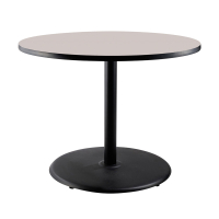 NPS 36" Round Cafe Table with Round Base, Grey Nebula/Black