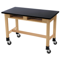 NPS 30" H Book Compartment Mobile Phenolic Science Lab Tables