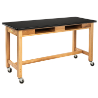NPS 36" H Book Compartment Laminate Top Mobile Science Lab Tables