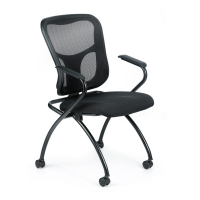 Eurotech Flip NT5000ARM Mesh-Back Fabric Nesting Folding Guest Chair