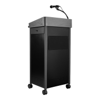 Oklahoma Sound Greystone Lectern with Speaker, Charcoal