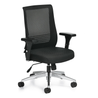 Offices to Go Synchro-Tilt Mesh-Back Fabric Mid-Back Executive Office Chair