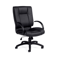 Offices to Go OTG2700 Luxhide Mid-Back Executive Office Chair - Shown in Black