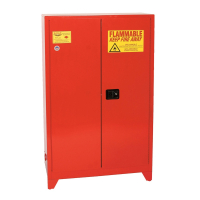 Eagle PI-47LEGS Manual Two Door Combustibles Tower Safety Cabinet with Legs, 60 Gallons, Red