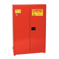 Eagle PI-77 Manual Two Door Combustibles Safety Cabinet, 30 Gallons, Red