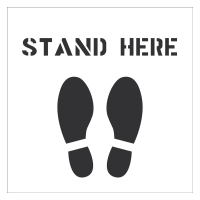 National Marker 24" x 24" Stand Here Floor Stencil