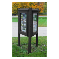 Polly Products 3KMC Three Sided Outdoor Kiosks With Three Posts