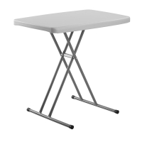 NPS 30" W x 20" D Height Adjustable Personal Folding Table, Speckled Grey
