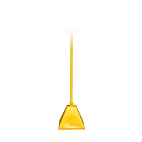 Vestil 98" H Pyramid Base Sign Stand with Pole & Wheels (Shown in Yellow)